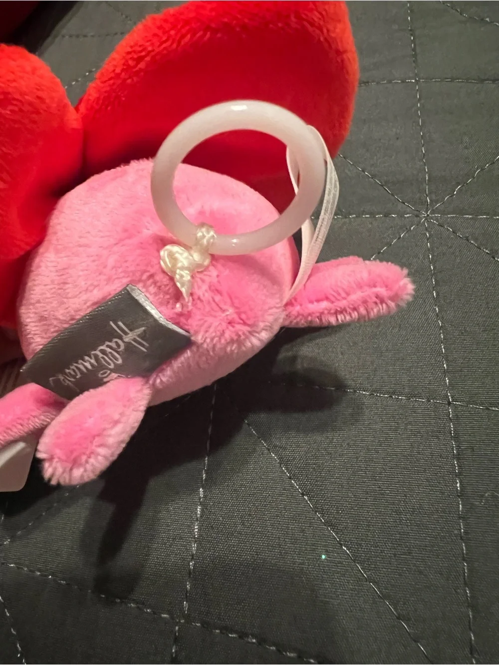 Hallmark Pink Head Red Heart Ladybug Plush Zip-A-Long
